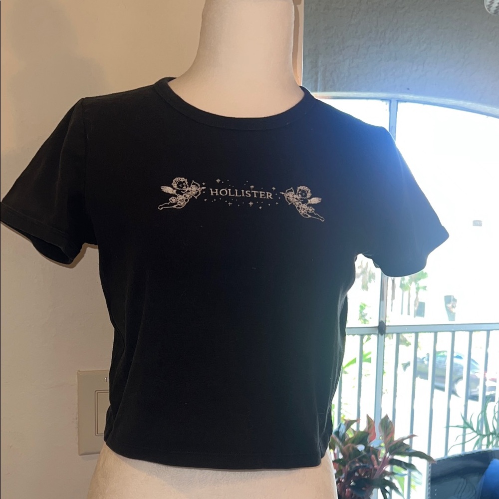 Hollister Black Angel Graphic Tee
